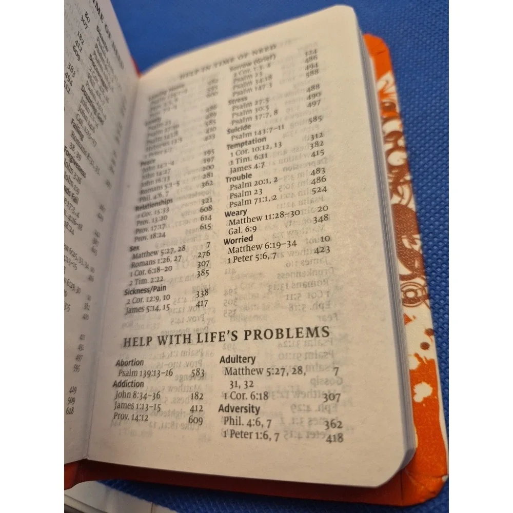 The Bible New Testament Psalms and Proverbs Small Pocket Edition 3x5 In. Gideons